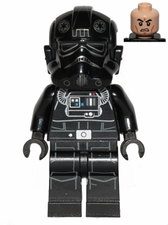 LEGO Minifigure -- Tie Fighter Pilot (Light Flesh, Patterned Head)-Star Wars / Star Wars Episode 4/5/6 -- SW0543 -- Creative Brick Builders